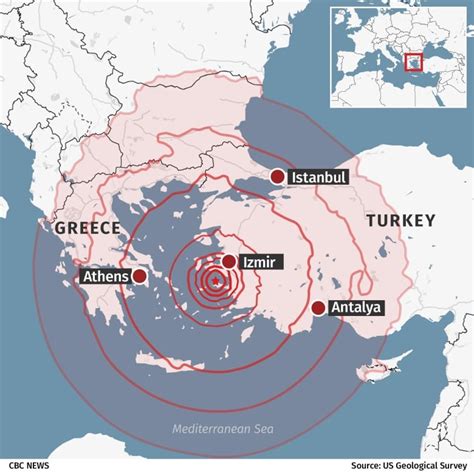 turkey earthquake today map